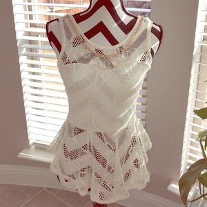 Ivory Peplum Top